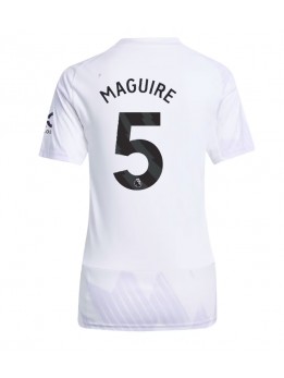 Billige Manchester United Harry Maguire #5 Bortedrakt Dame 2025-26 Kortermet